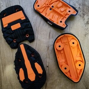 Replacement Ski Boot Grip Pads — Black & Bright Orange